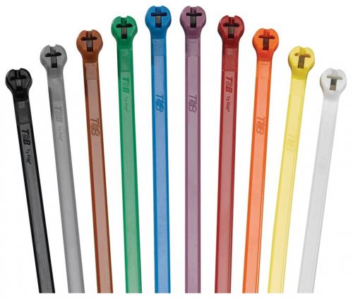 Thomas & Betts färgade buntband med ståltunga 100-pack (185x4,8mm)