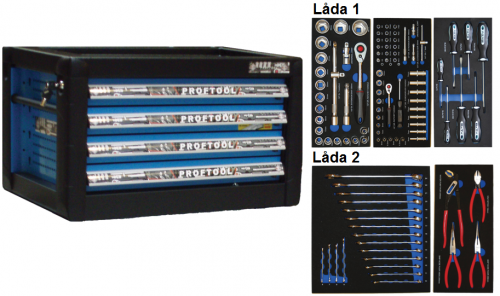 Bato verktygsbox mini 4 lådor (inkl 103 delar)