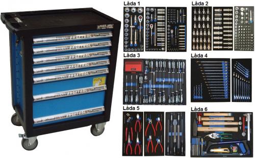 Bato verktygsvagn 7 lådor (inkl 442 delar)