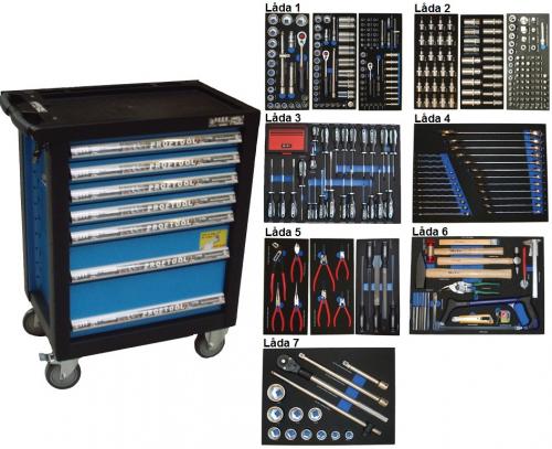 Bato verktygsvagn 7 lådor (inkl 450 delar)