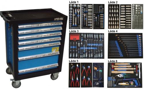 Bato verktygsvagn 7 lådor (inkl 461 delar)