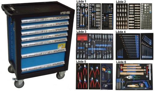 Bato verktygsvagn 7 lådor (inkl 468 delar)