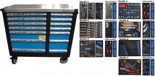 Bato verktygsvagn XXL Master 14 lådor (inkl 506 delar)