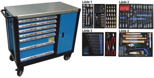 Bato verktygsvagn 7 lådor och skåp XXL (inkl 260 delar)