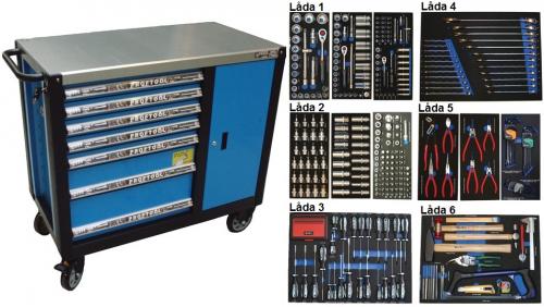 Bato verktygsvagn 7 lådor och skåp XXL (inkl  461 delar)