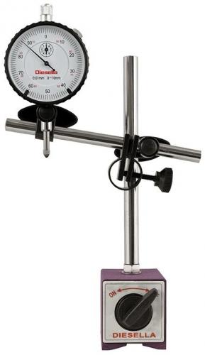 Diesella indikator/magnetstativ inkl mätur/indikatorklocka 0-10mm