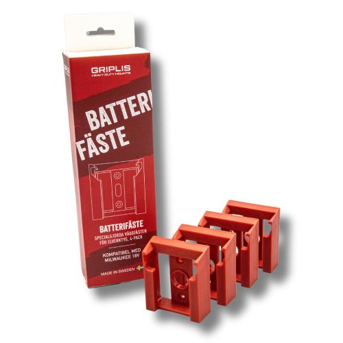 Griplis batterifäste Milwaukee 18V 4-pack