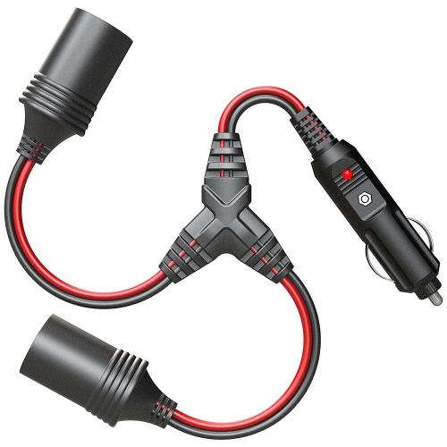 NOCO GC020 / 12V-Cigarettuttag (hane) till 2st 12V-cigarettuttag (honor)
