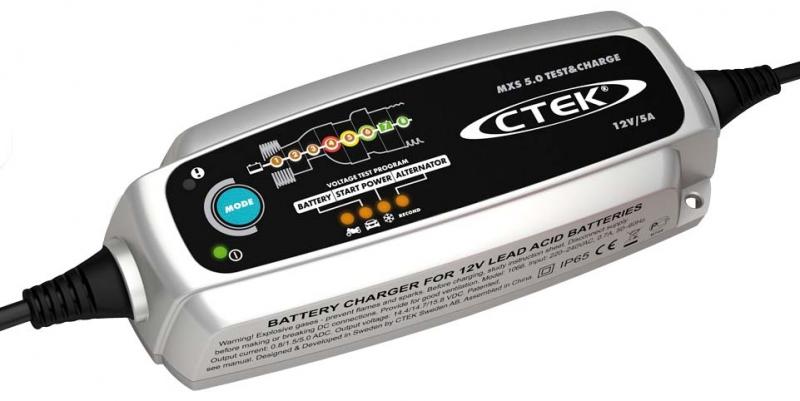 CTEK MXS 5.0 "Test & charge" batteriladdare