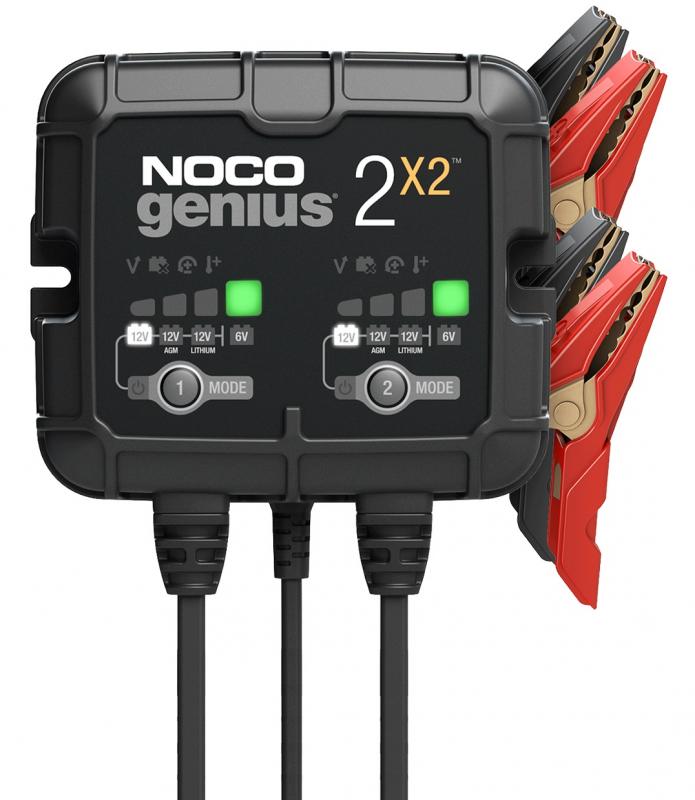 Noco Genius 2x2 batteriladdare dual 6/12V