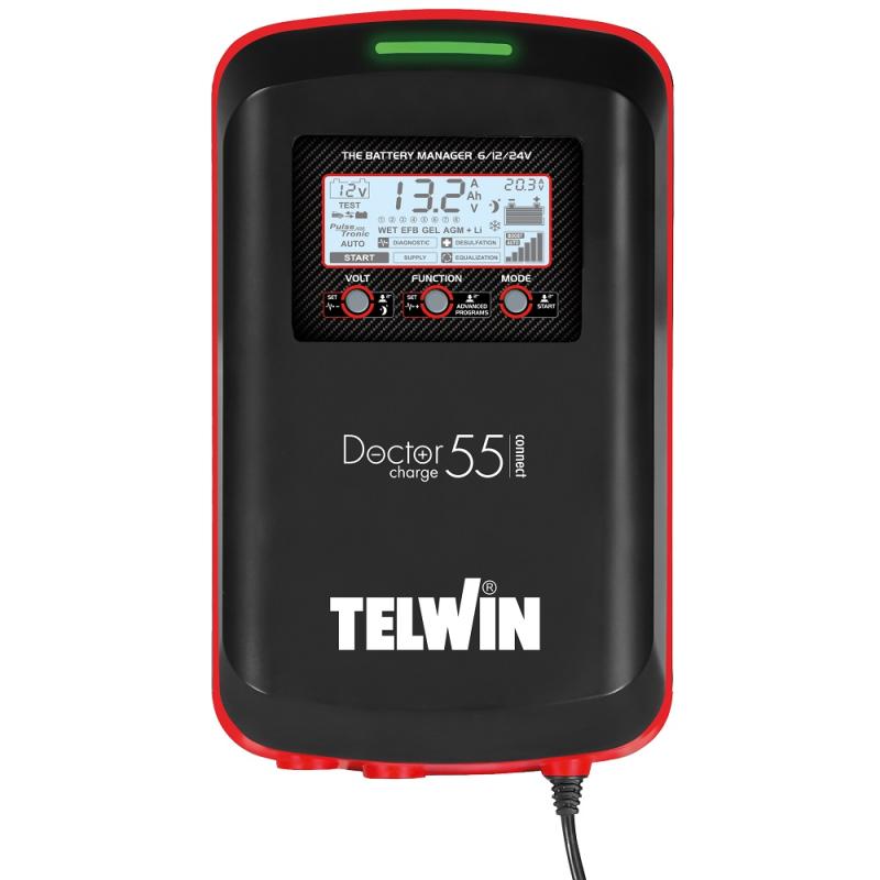 Telwin Doctor Charge 55 Connect 6/12/24V batteriladdare