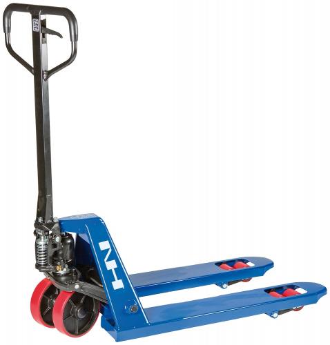 NH gaffellyftvagn, pallyftare 800x520mm polyuretan boogie 2,5t