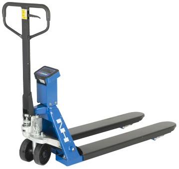 NH Gaffellyftvagn, pallyftare med våg 1150X572mm polyuretan 2,0t