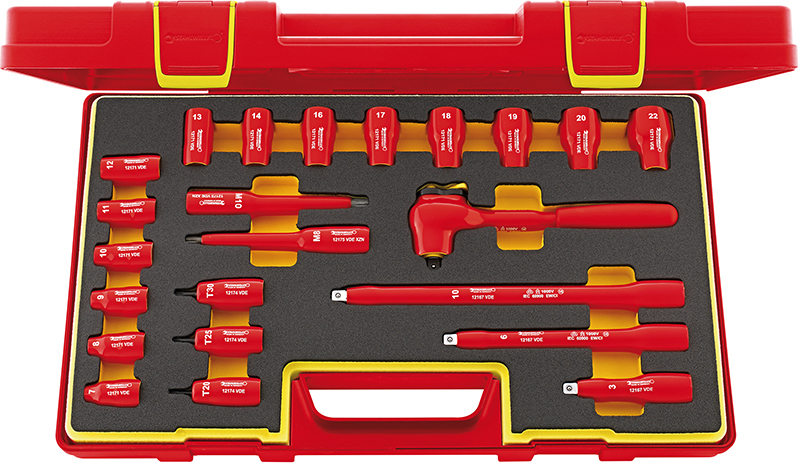 Stahlwille 12171/19/4 - 3/8" Hylsnyckelsats VDE