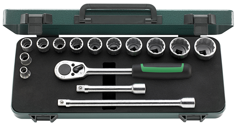 Stahlwille 50/12/3 - 1/2" tolvkant 15delar