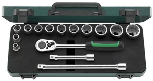 Stahlwille 50/12/3 - 1/2" tolvkant 15delar