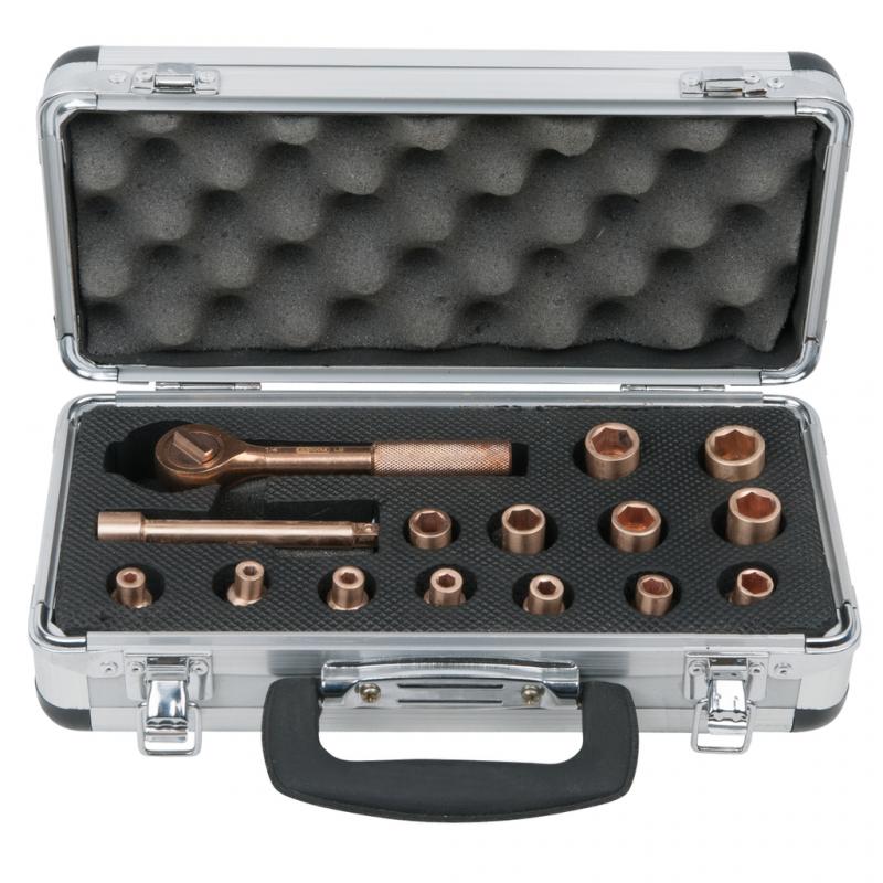 KS-Tools gnistfri 1/4" hylsnyckelsats 4-14mm (16 delar)