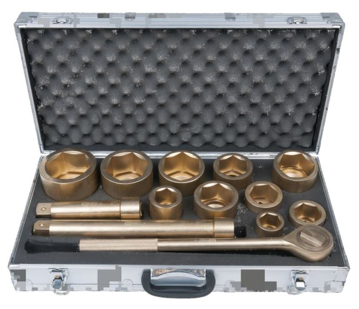 KS-Tools gnistfri 1" hylsnyckelsats 6pt 36-80mm (23 delar)
