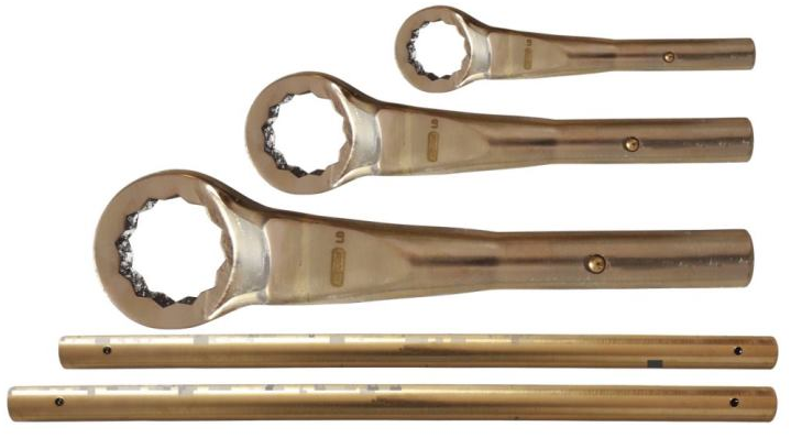 KS-Tools gnistfria ringnycklar Jumboset 18 delar