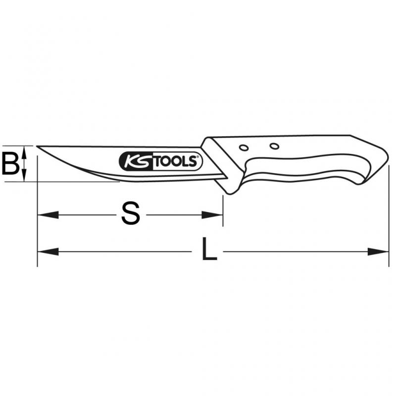 KS-Tools gnistfri kniv 180mm