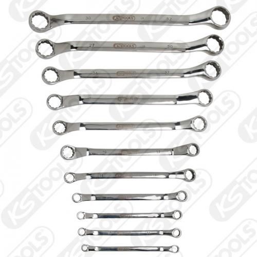 KS-Tools ringnyckelsats rostfri 8x10 - 30x32 mm 11delar
