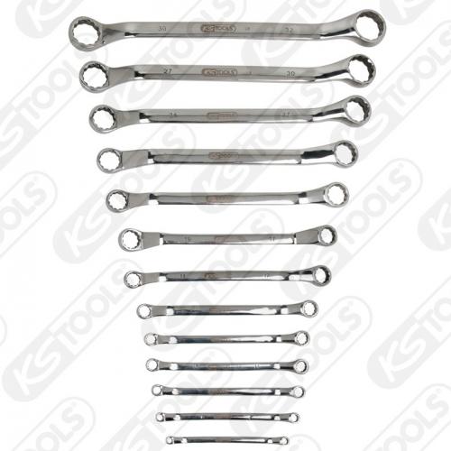 KS-Tools ringnyckelsats rostfri 8x10 - 30x32 mm 13delar