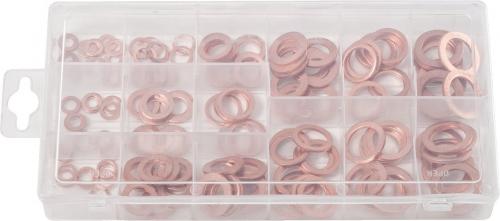 Sortimentlåda kopparbrickor 150st 5-17,5mm