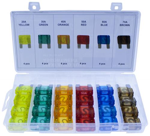 Flatsäkringar MAXI sortiment 24st