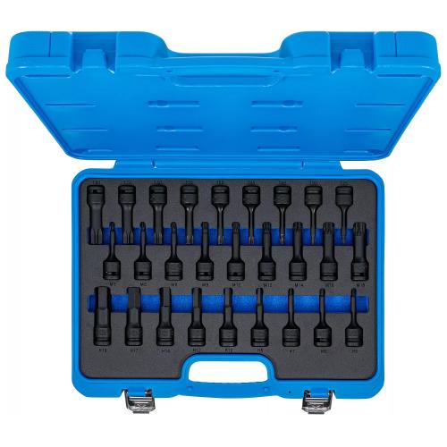 BGS Technic 1/2" krafthylssats torx/insex/xzn långa (27 delar)