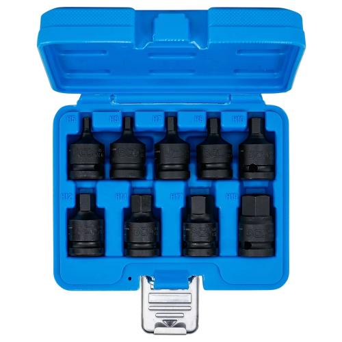 BGS Technic 1/2" krafthylssats insex 5-19mm korta (9 delar)