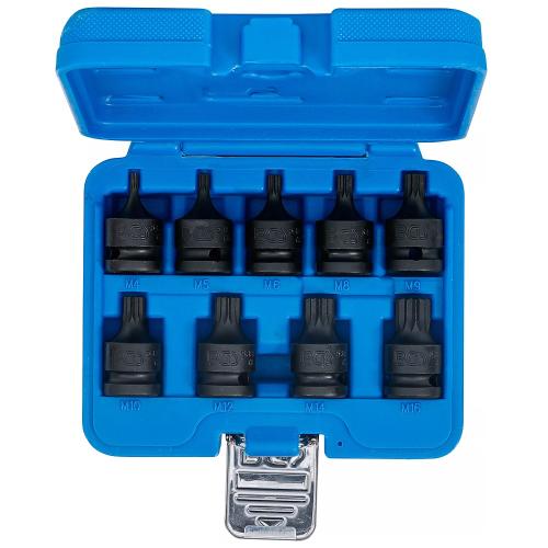 BGS Technic 1/2" Krafthylssats XZN korta M4-M16 (9 delar)