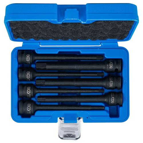 BGS technic 1/2" krafthylssats insex 5-14mm extra långa (7 delar)