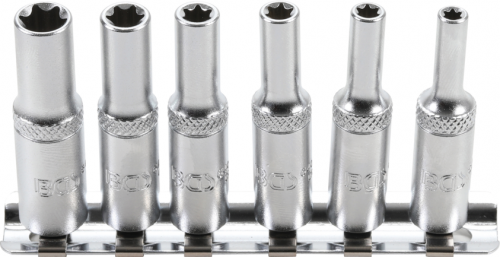 BGS Technic 1/4" E-torxhylssats långa (E4-E10)