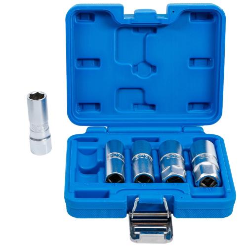 BGS Technic 1/2" tändstiftshylssats (14, 16, 16 tunn, 18 & 21mm)