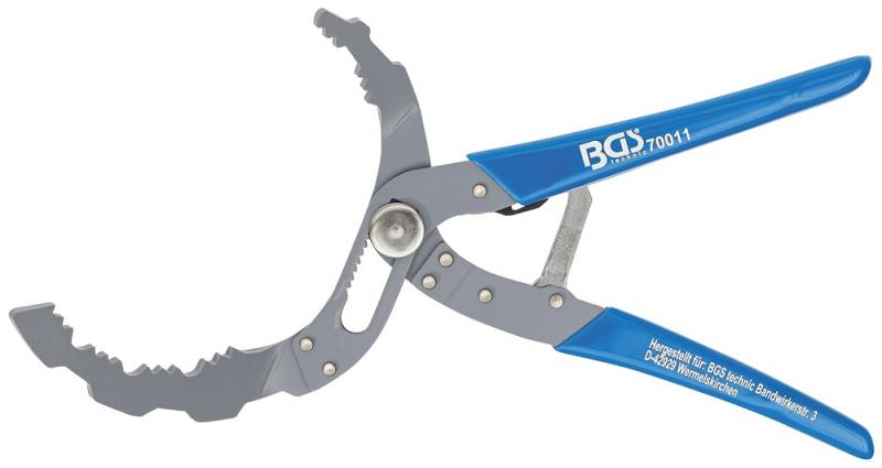 BGS Technic självjusterande oljefiltertång vinklad 60-120mm