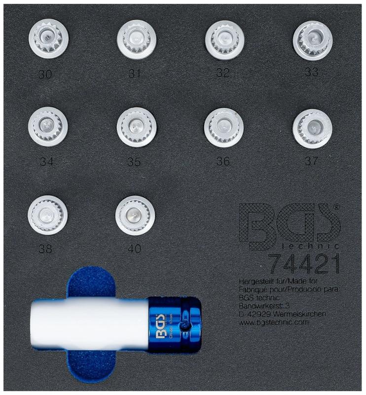 BGS Technic 74421 specialhylsor för BMW-låsbultar (11st)