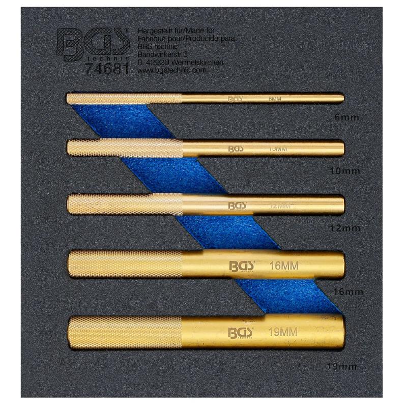 BGS Technic drivdornsats mässing, 6-19mm