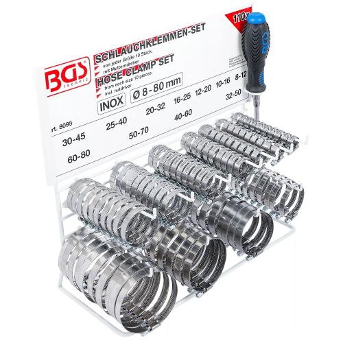 BGS Technic Sortiment slangklämmor 111st (INOX)