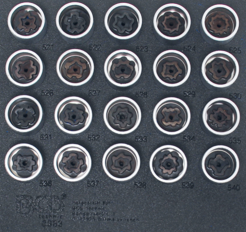 BGS Technic 8963 specialhylsor för VAG-låsbultar (20st)