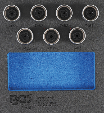 BGS Technic 9559 specialhylsor Opel/Vauxhall låsbultar "TYP D" (7st)