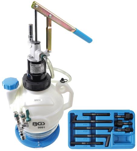 BGS Technic växellådsoljepåfyllare med oljeretur 7,0l (inkl 8st adaptrar)