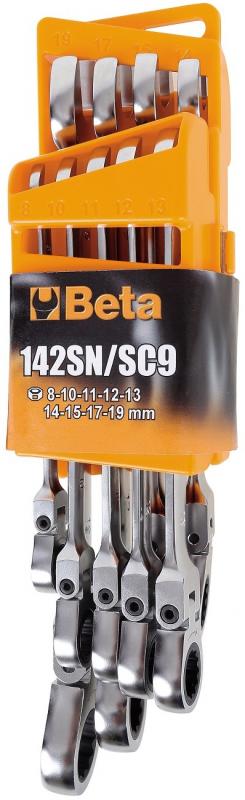 Beta 142SN/SC9 Ringspärrnyckelsats ledade 8-19mm