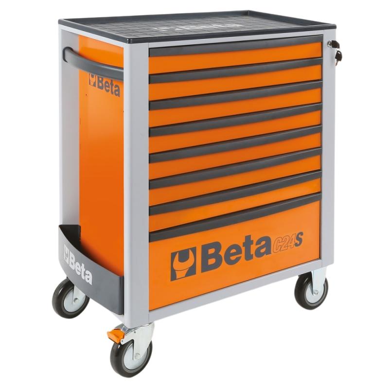 BETA BW 2400S O8/E-L Verktygsvagn, orange (inkl. 398 delar)