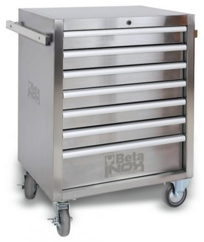Beta C04TSS-7 Verktygsvagn rostfri med 7st lådor