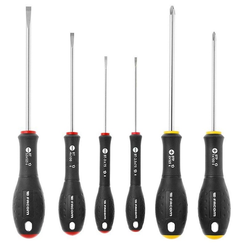 Facom BTPJ6PB Ergotwist skruvmejselsats spår/ph (6st)