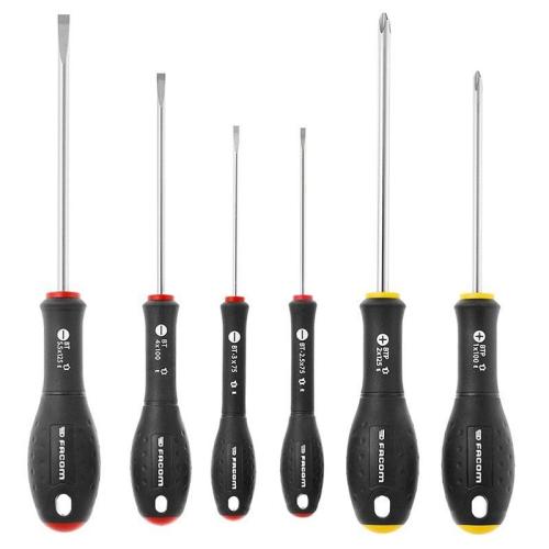 Facom BTPJ6PB Ergotwist skruvmejselsats spår/ph (6st)