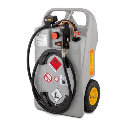 Cemo "Diesel Trolley" 100l 12V dieselpump, 18V 4Ah, automathandtag