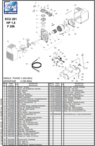 Fiac ECU reservdel 1127070060 topplockspackning