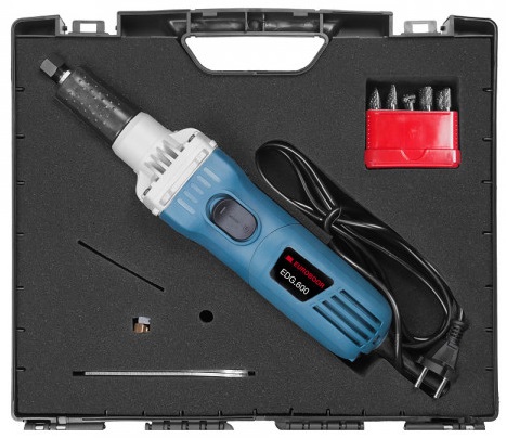 Euroboor rak slipmaskin 600W 6mm inkl. 10st hårdmetallfilar