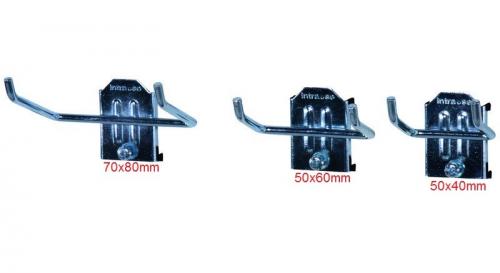 Vinklad dubbelkrok 3-pack